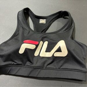 REDUCED!! FILA Black Sports Bra with Logo